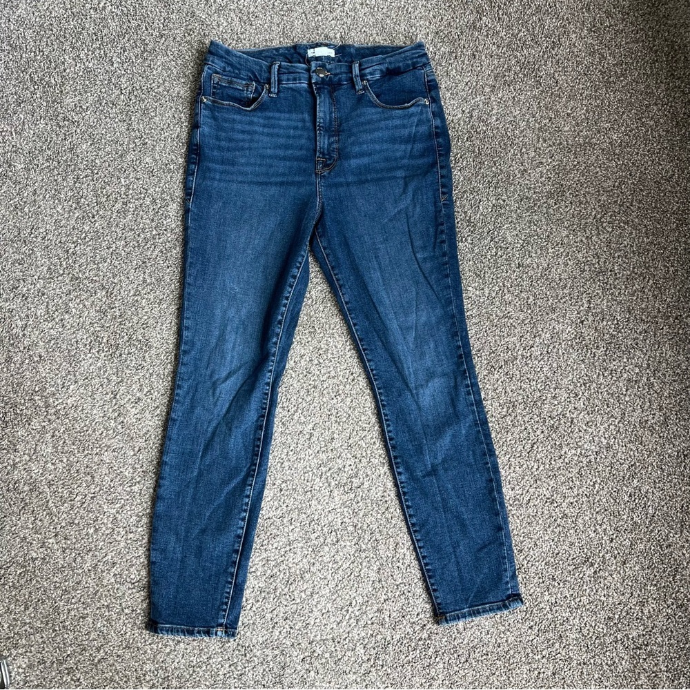 Good American Good Legs Medium Wash Skinny Jeans, Size 8/29